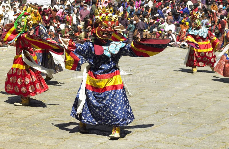 Paro Tsechu in The Kingdom of Bhutan royalty free stock photography Paro Tsechu in The Kingdom of Bhutan royalty free stock photography