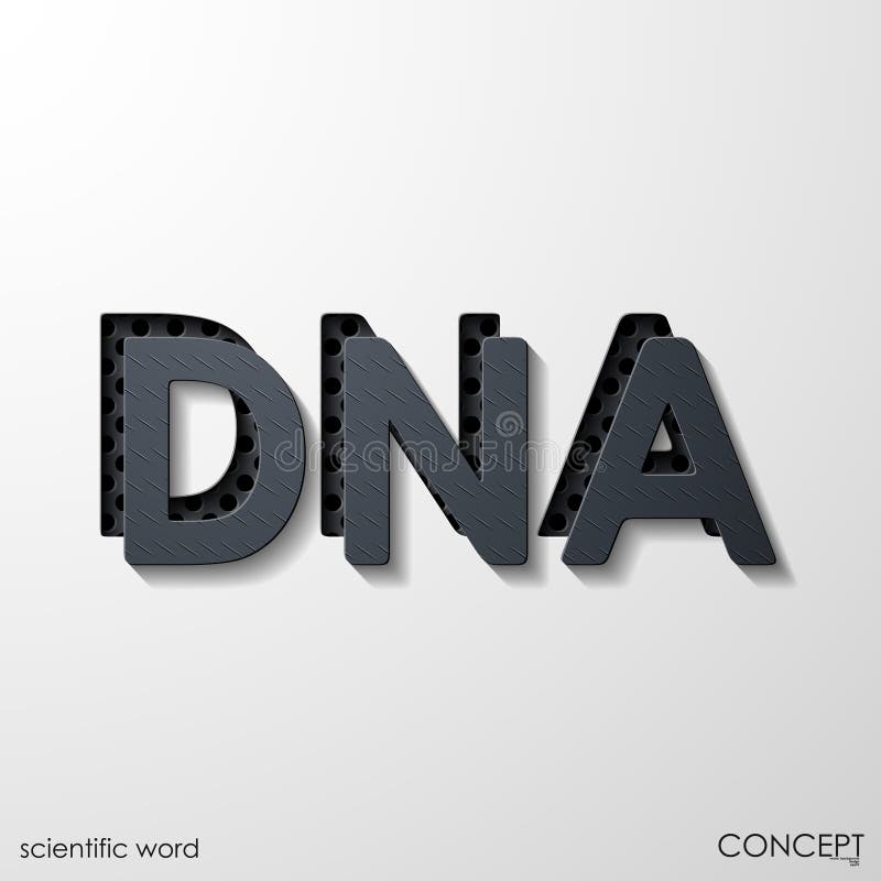 Parola scientifica DNA, strati di metallo e piano royalty illustrazione gratis