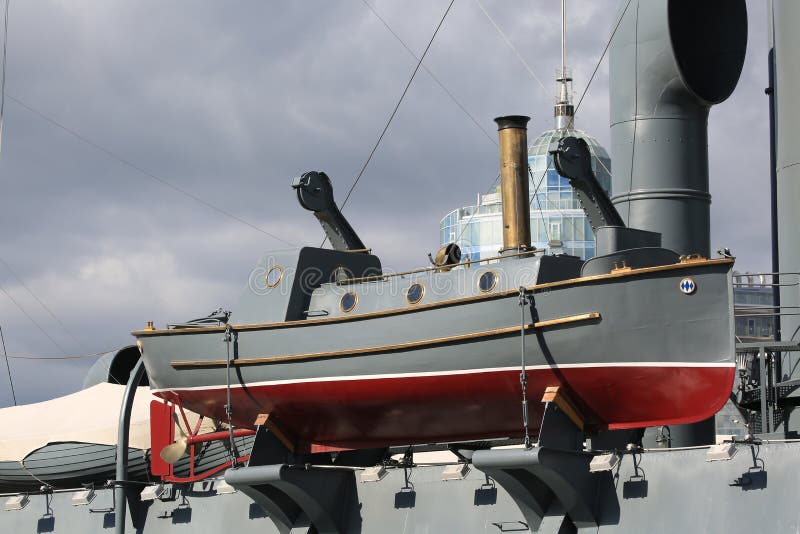 Parowa łódź na pokładzie stary krążownik zdjęcia stock Parowa łódź na pokładzie stary krążownik zdjęcia stock