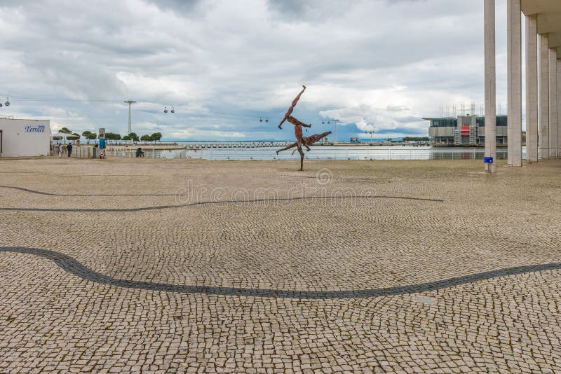 Parque das Nacoes ( Parque de Nations) en Lisboa imágenes de archivo libres de regalías Parque das Nacoes ( Parque de Nations) en Lisboa imágenes de archivo libres de regalías