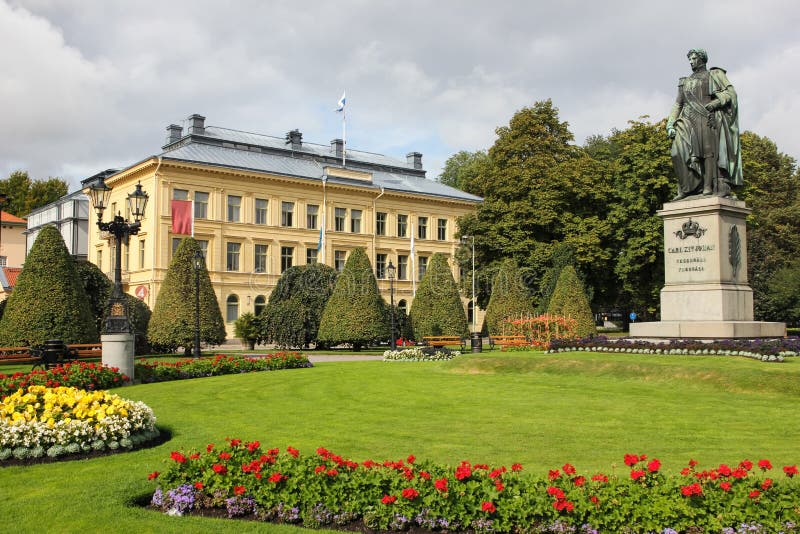 Parque de Carl Johans. Norrkoping. Suecia fotos de archivo