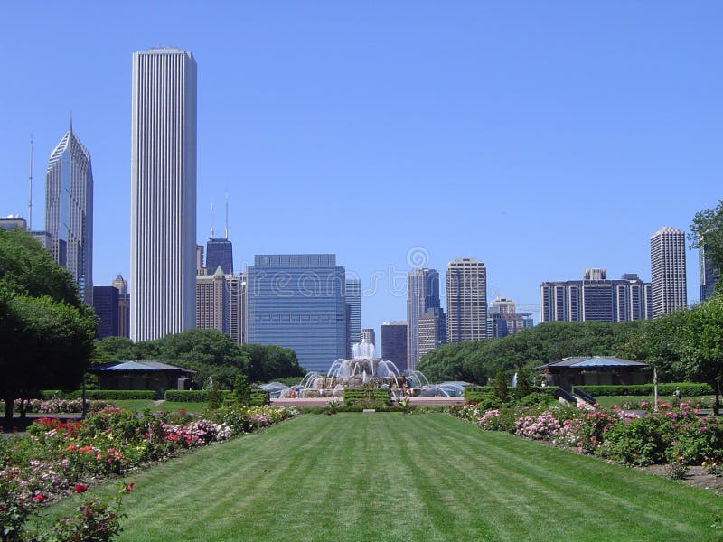 View of Grant Park, Chicago, Illinios. View of Grant Park, Chicago, Illinios