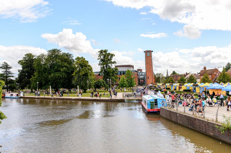 Parque de Stratford em Avon, Inglaterra, Reino Unido imagem de stock Parque de Stratford em Avon, Inglaterra, Reino Unido imagem de stock
