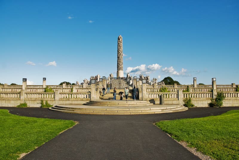 Parque de Vigeland en la capital de Noruega imágenes de archivo libres de regalías Parque de Vigeland en la capital de Noruega imágenes de archivo libres de regalías