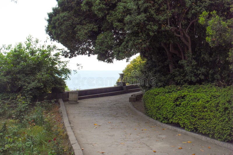 Parque del otoño cerca del mar imágenes de archivo libres de regalías Parque del otoño cerca del mar imágenes de archivo libres de regalías