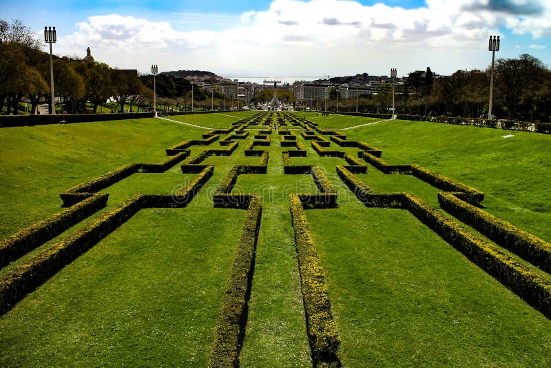 Parque Eduardo VII Park in Lissabon, Portugal royalty-vrije stock foto Parque Eduardo VII Park in Lissabon, Portugal royalty-vrije stock foto