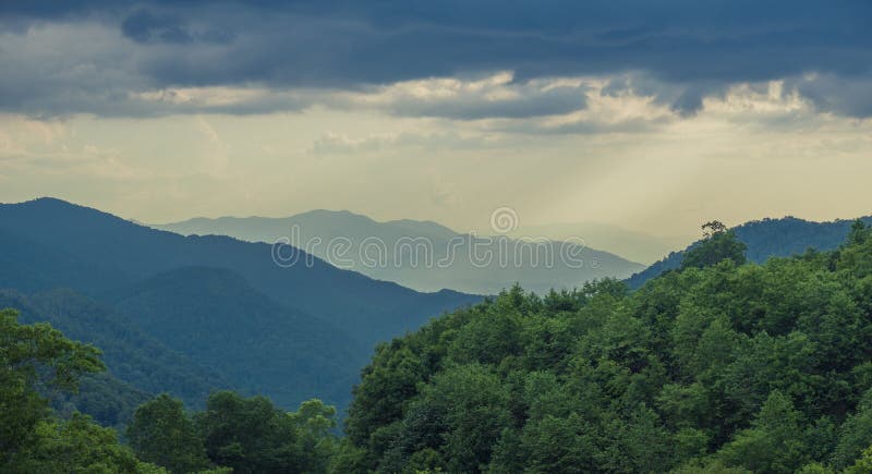 Parque nacional de Great Smoky Mountains del paisaje de la visión imagen de archivo Parque nacional de Great Smoky Mountains del paisaje de la visión imagen de archivo