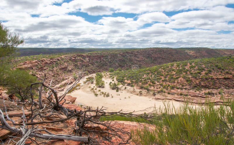 Parque nacional de Kalbarri: Garganta del río de Murchison fotografía de archivo libre de regalías Parque nacional de Kalbarri: Garganta del río de Murchison fotografía de archivo libre de regalías