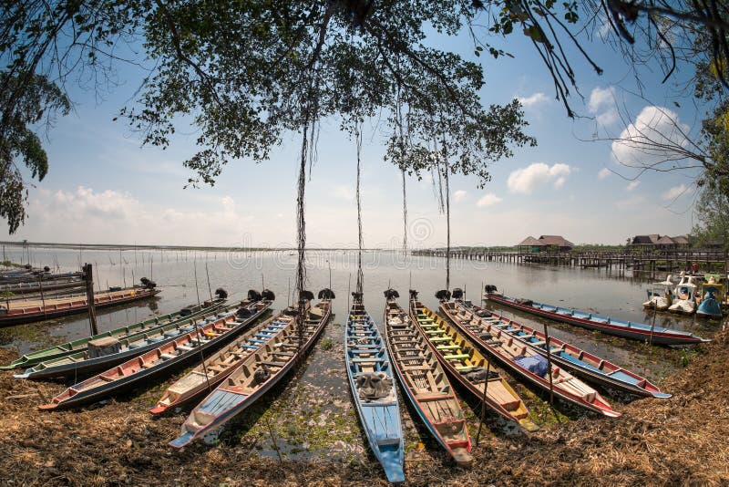 parque nacional de Thalanoi del barco de la Largo-cola en Phatthalung, Tailandia imagen de archivo libre de regalías parque nacional de Thalanoi del barco de la Largo-cola en Phatthalung, Tailandia imagen de archivo libre de regalías