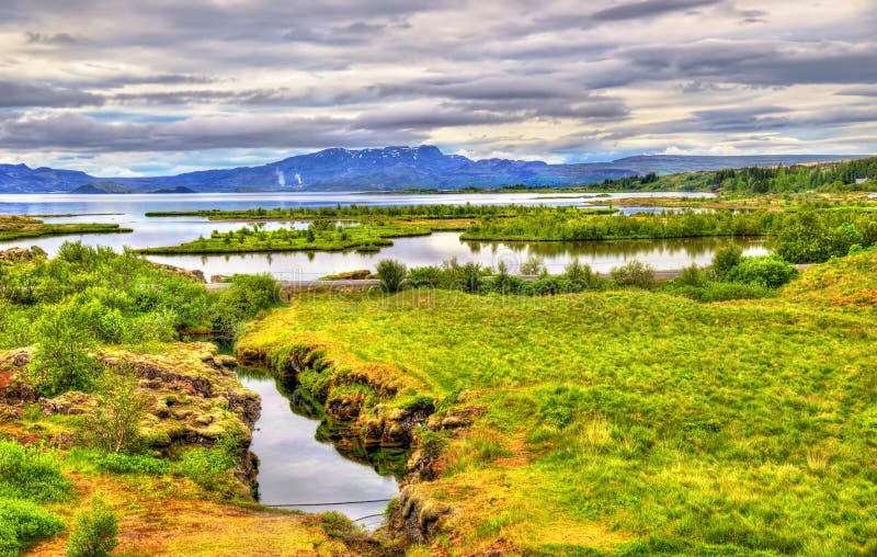 Parque nacional de Thingvellir, um local do patrimônio mundial do UNESCO - Islândia