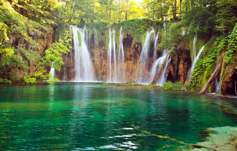 Parque Nacional dos Lagos de Plitvice imagens de stock