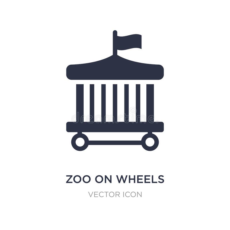 parque zoológico en icono de las ruedas en el fondo blanco Ejemplo simple del elemento del concepto del transporte stock de ilustración parque zoológico en icono de las ruedas en el fondo blanco Ejemplo simple del elemento del concepto del transporte stock de ilustración