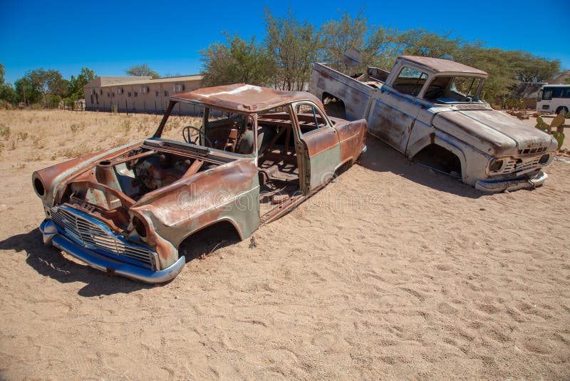 Parques nacionales de la ciudad del solitario de Namibia entre el desierto y la sabana fotos de archivo Parques nacionales de la ciudad del solitario de Namibia entre el desierto y la sabana fotos de archivo