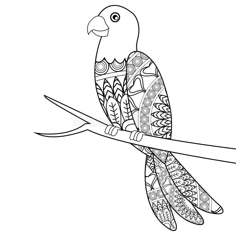 Parrot mandala icon stock illustration. Illustration of design - 73751120