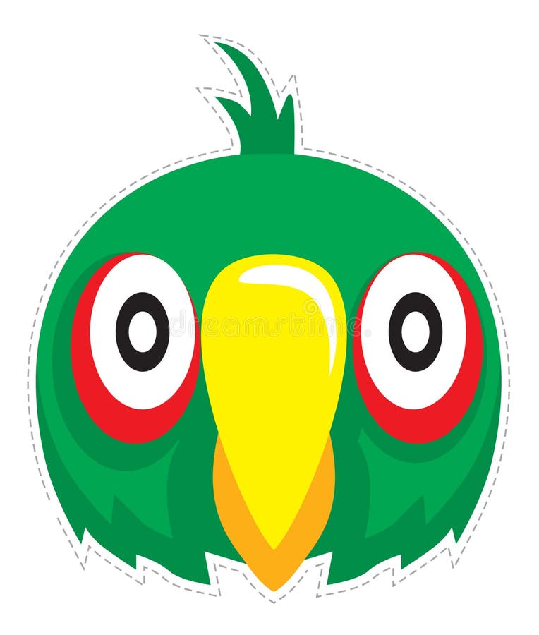 Parrot mask vector stock vector. Illustration of mask 78438655