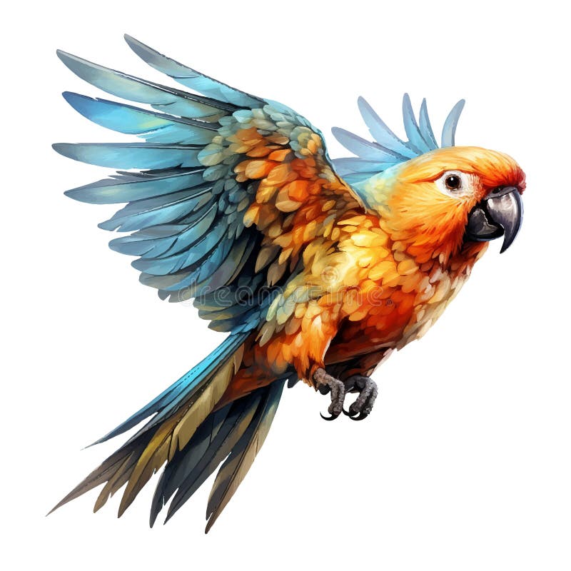 Free Parrot Watercolor Illustration Stock Photos - 283908863
