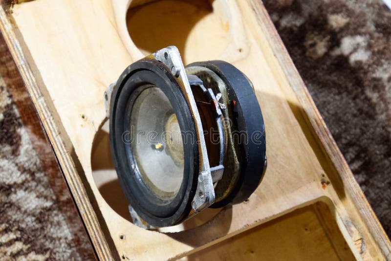 Parsing the speaker. Subwoofer 15gdn stock images