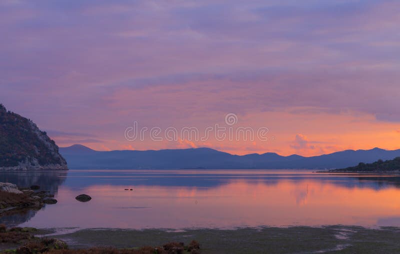 Part of Adriatic sea at sunset 3