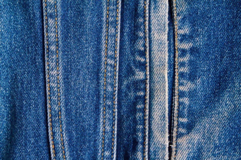 Part of Blue Worn Denim Close-up, Background Stock Photo - Image of ...