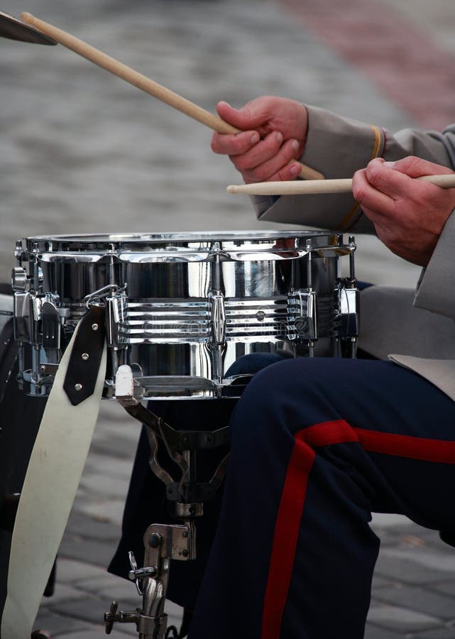 Part of Body Drummer Playing on Drum Stock Photo Image of metal