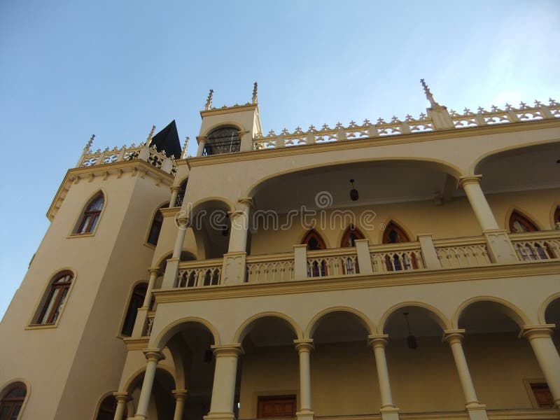 Part of the building of the Catholic religious complex also known as Arautos do Evangelho stock photos