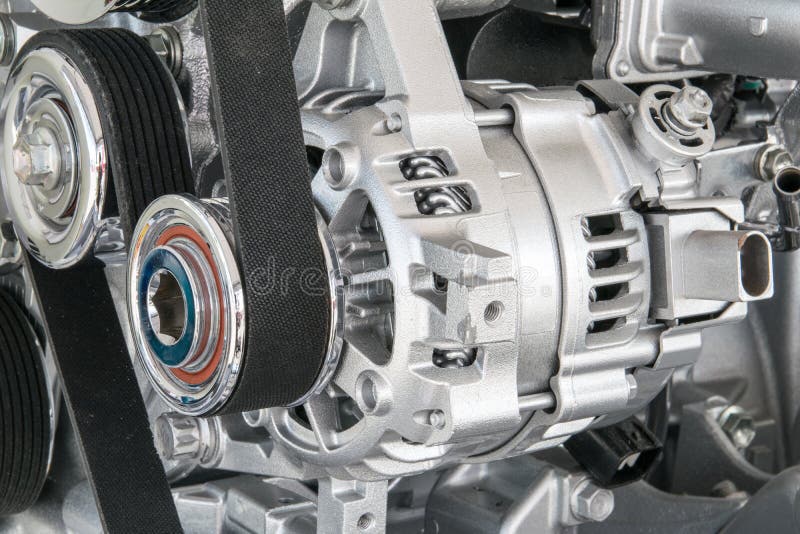 Part of car engine stock image