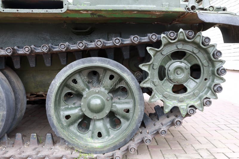 Part of Caterpillar of Soviet Tank Stock Photo Image of historic