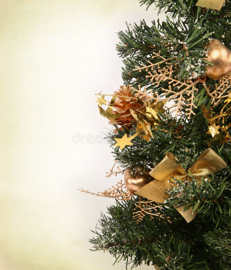 Part of christmas tree stock image. Image of card, decorative 7700603