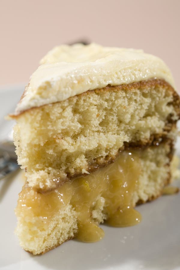Part de gâteau de citron photographie stock Part de gâteau de citron photographie stock
