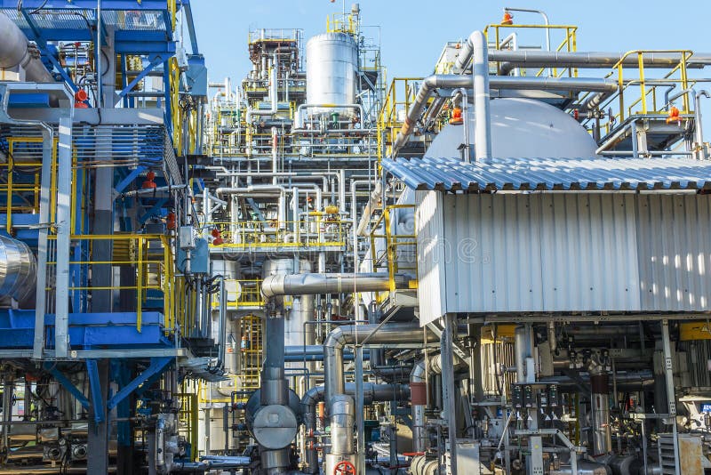 Part of a gas processing plant royalty free stock photo
