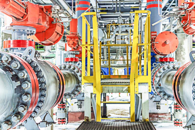 Part of the gas processing plant. stock images