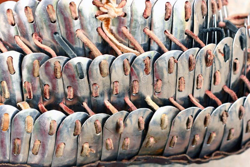 Part of knight s metallic armour