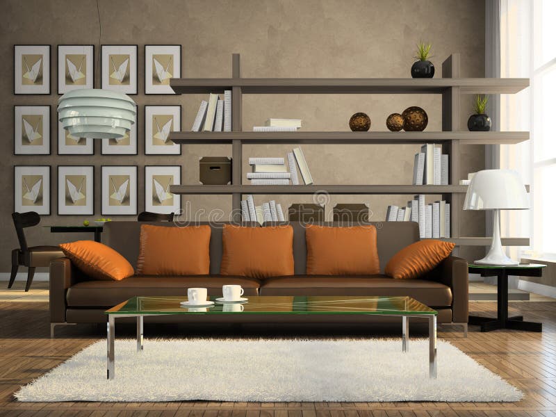 Part of the modern apartment royalty free illustration