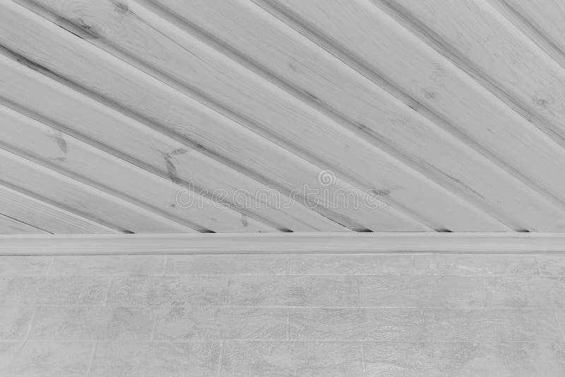 Part of Modern Interior Inside a House with Light Wood White Ceiling