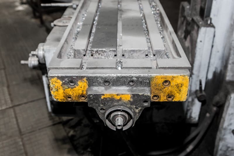 Part of an Old Horizontal Milling Machine of Equipment and Tools for