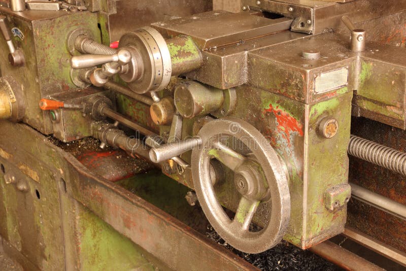 Part of the old lathe. royalty free stock photography