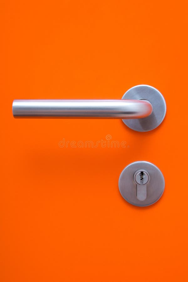 Orange Door stock photo. Image of beautiful, house, home 6294394