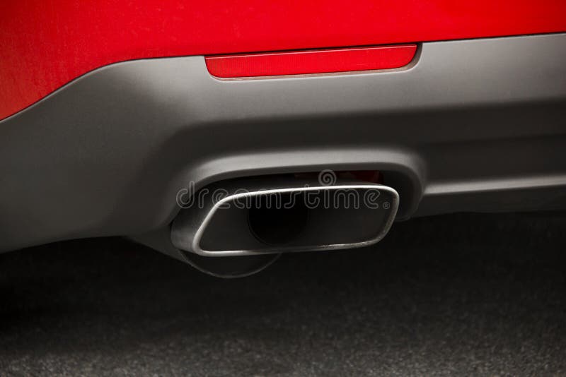 Part of a Red Car. Car Exhaust Pipe Stock Photo Image of inside, auto 182076150