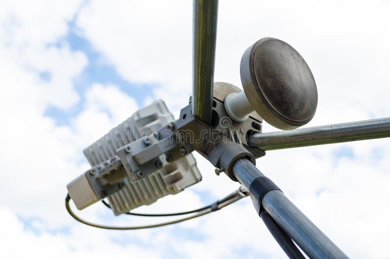 A part of a satellite dish stock image. Image of bright 45912573
