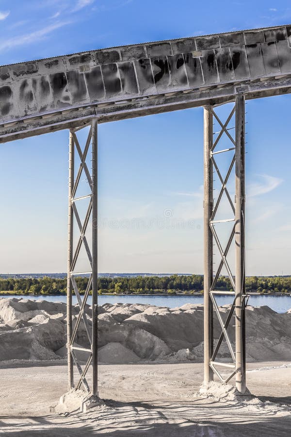 Part Of A Small Cement Factory Stock Image - Image of heap, containers