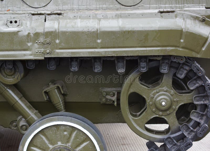 Part of the tank tracks. stock image. Image of metallic 62829367