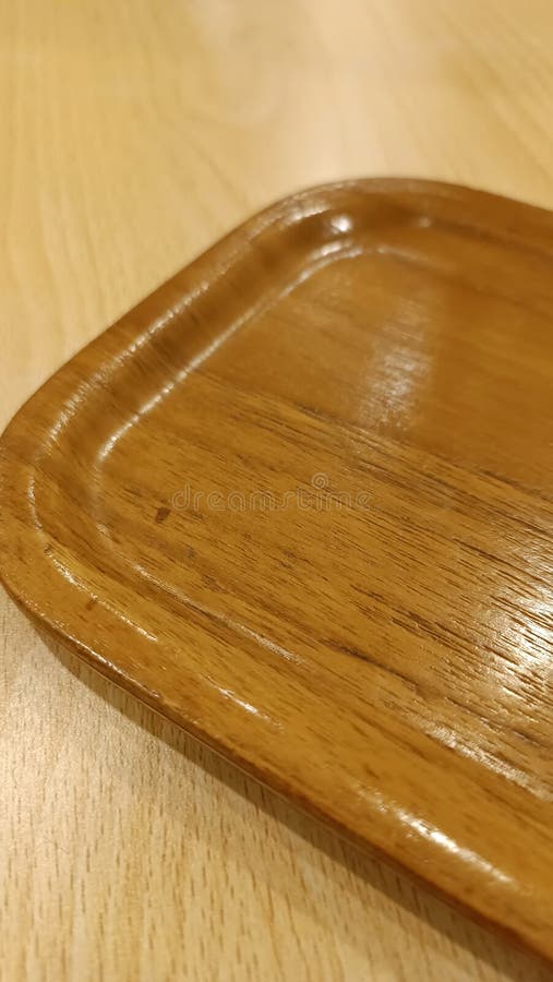 The Part of the Wooden Tray on the Dining Table Stock Photo Image of
