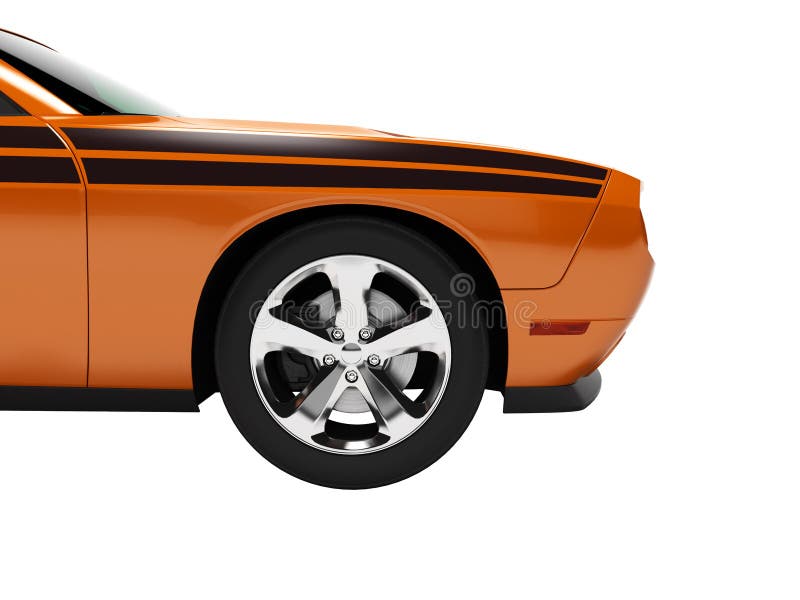 Parte anteriore arancio 3d dell'automobile sportiva di concetto moderno non rendere su fondo bianco ombra royalty illustrazione gratis Parte anteriore arancio 3d dell'automobile sportiva di concetto moderno non rendere su fondo bianco ombra royalty illustrazione gratis