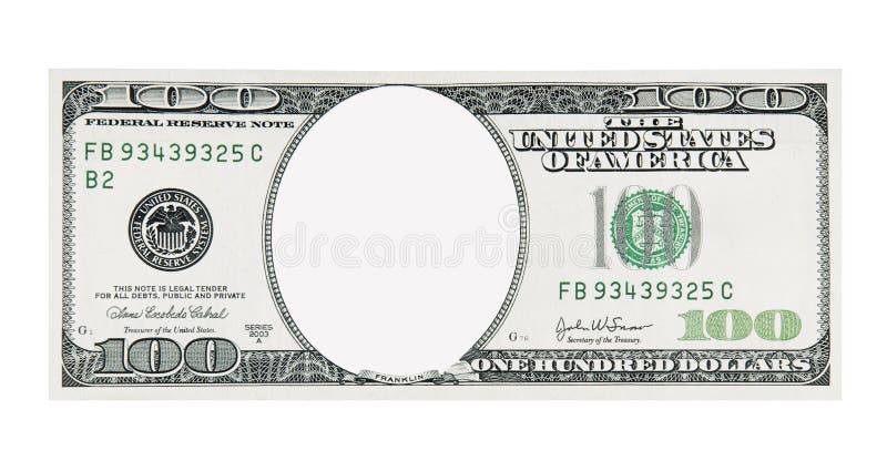 Parte anteriore del Bill del dollaro 100 nessun fronte