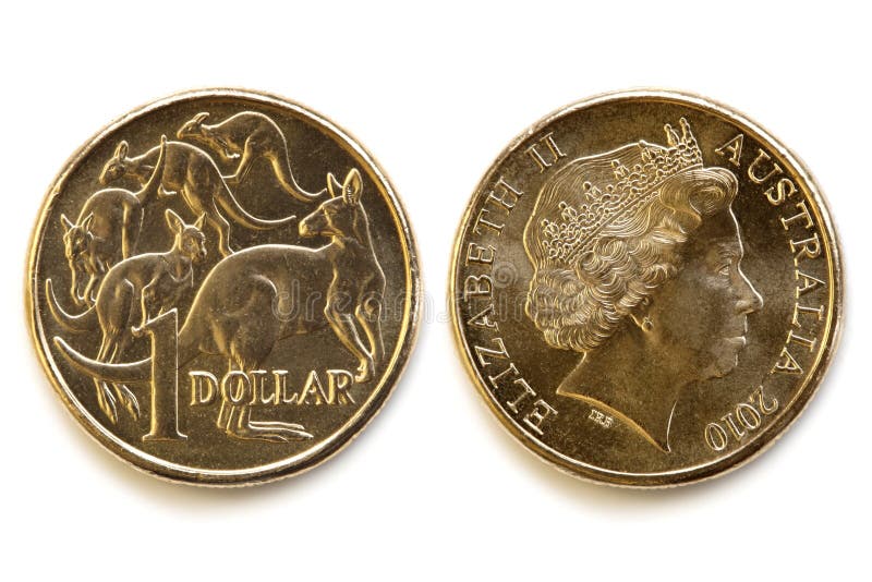 Parte anteriore e parte posteriore del dollaro australiano immagine stock Parte anteriore e parte posteriore del dollaro australiano immagine stock