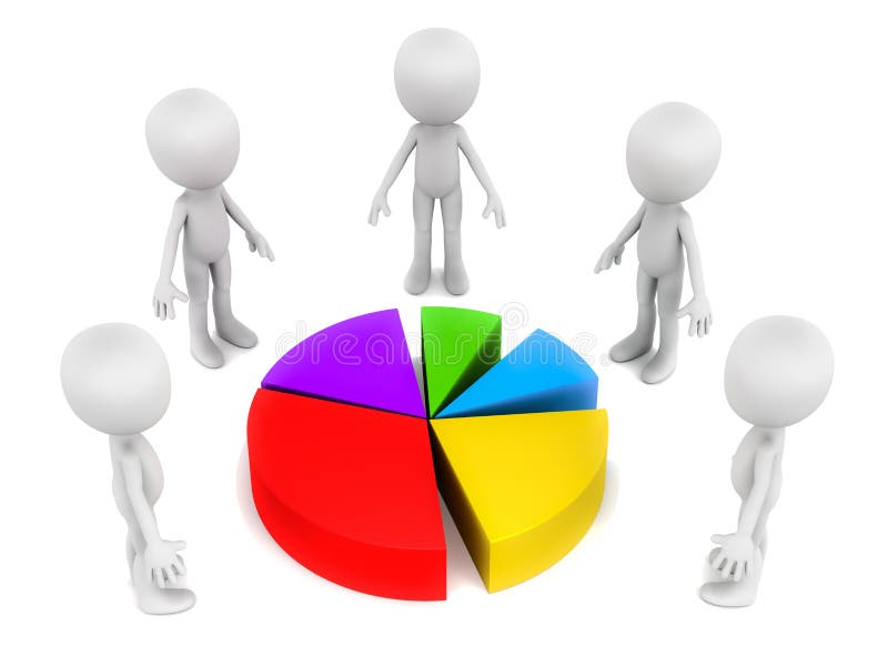 Participação no bolo da parceria ilustração do vetor