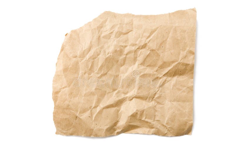 Parte de papel de Brown esmagado imagens de stock royalty free Parte de papel de Brown esmagado imagens de stock royalty free