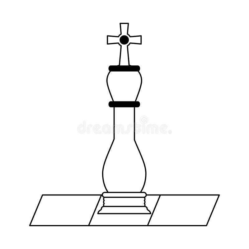 Ícone Branco De Peão De Xadrez, Estilo De Desenho Animado Ilustração do  Vetor - Ilustração de torre, isolado: 199165653