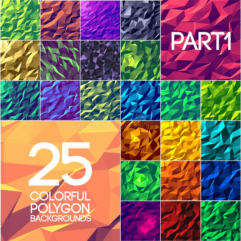 Parte 1 del concetto poligonale luminoso degli ambiti di provenienza dell'insieme di colori della raccolta Progettazione dell'ill illustrazione vettoriale Parte 1 del concetto poligonale luminoso degli ambiti di provenienza dell'insieme di colori della raccolta Progettazione dell'ill illustrazione vettoriale
