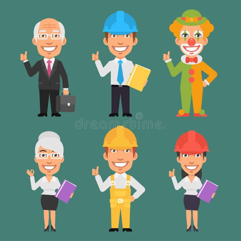 Parte diferente 12 das profissões dos caráteres ilustração stock Parte diferente 12 das profissões dos caráteres ilustração stock